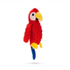 Beeztees--Loro-Lor Peluche Sin Relleno Loro Rojo