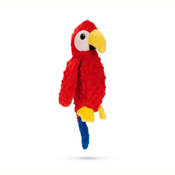 Beeztees--Loro-Lor Peluche Sin Relleno Loro Rojo