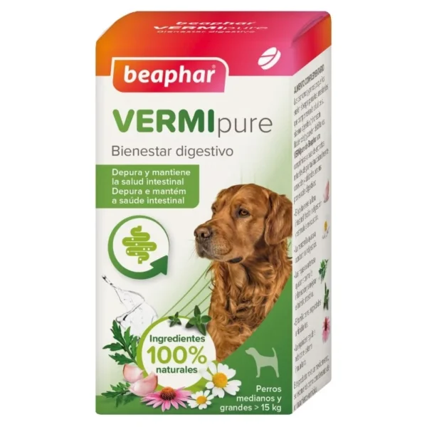 beaphar-vermipure-comprimidos-naturales-parasitos-internos-para-perros-medianos-y-grandes (1) Vermipure antiparasitario natural interno comprimidos
